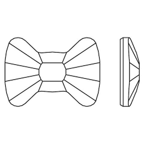 BOW TIE AB - FLAT BACK  6 x 4,5 mm