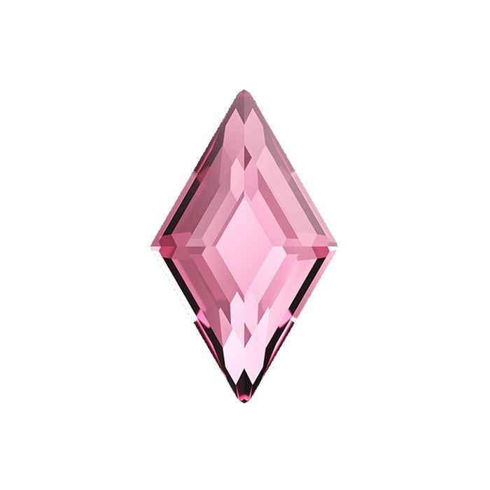 DIAMOND SHAPE LIGHT ROSE - 5 x 3 mm - Flat Back