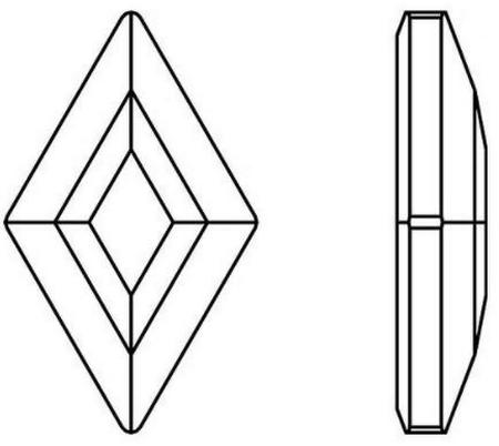 DIAMOND SHAPE LIGHT SIAM - 5 x 3 mm - Flat Back