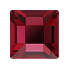 2400 Square Flat Back Scarlet 6 mm