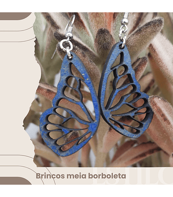 Brincos meia borboleta