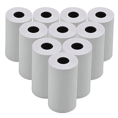 Pack 10 Rollos Papel Térmico 58 mm 20 Mts