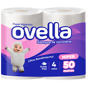 Papel Hig. Ovella Plus D/H 8x4 50 Mts