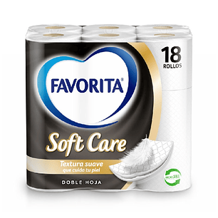 Papel Hig. Favorita Soft Care Doble Hoja 24 m 18 un.