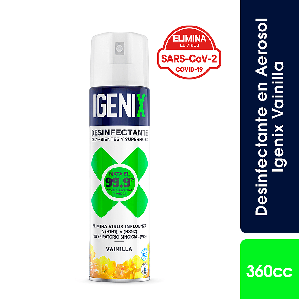 Desinfectante en Aerosol Igenix Vainilla 360 cc 1