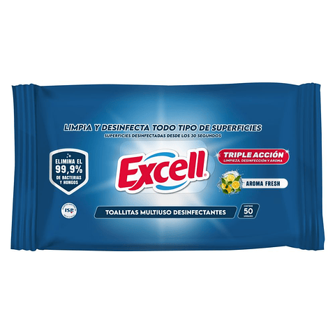 Toallitas Húmedas Desinfectante 50 Uni.