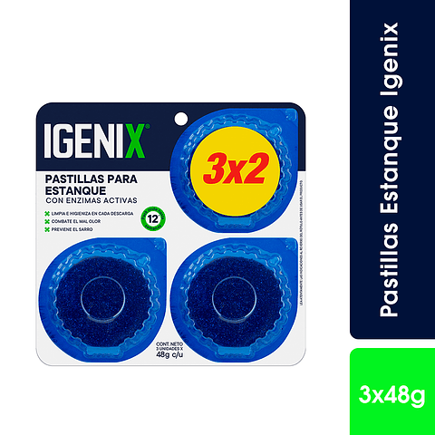Pastillas Estanque Igenix 3x 48g
