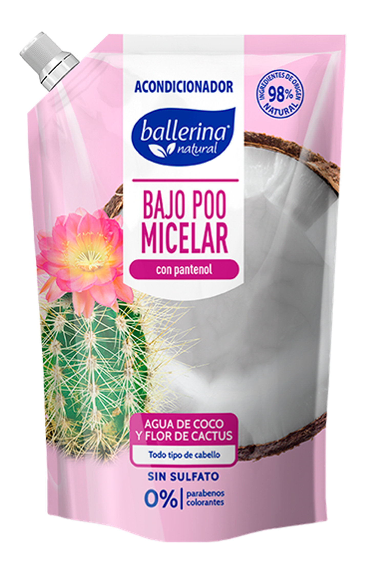 Acondicionador Ballerina Bajo Poo Micelar C/Patenol750 ML 1
