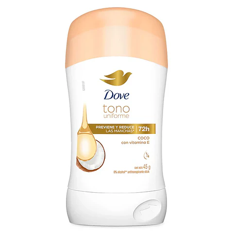 Antitranspirante en Barra Dove Tono Uniforme Coco 45 gr