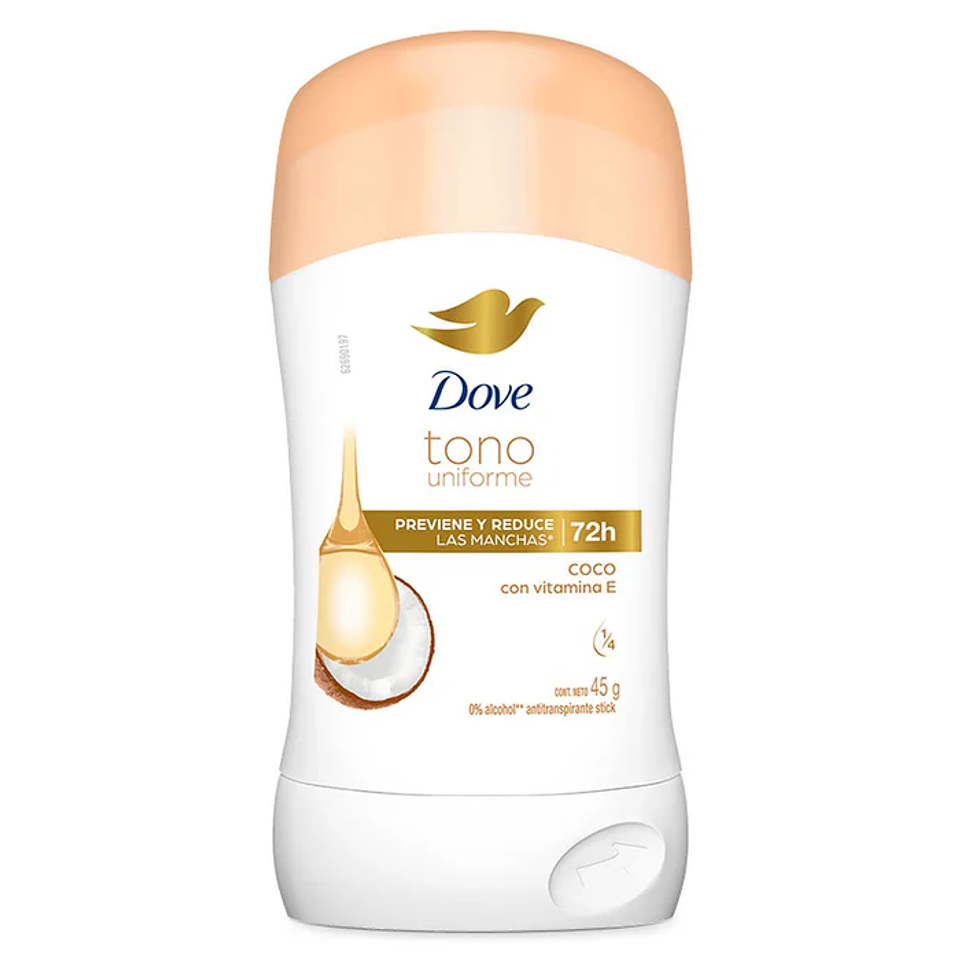 Antitranspirante en Barra Dove Tono Uniforme Coco 45 gr 1