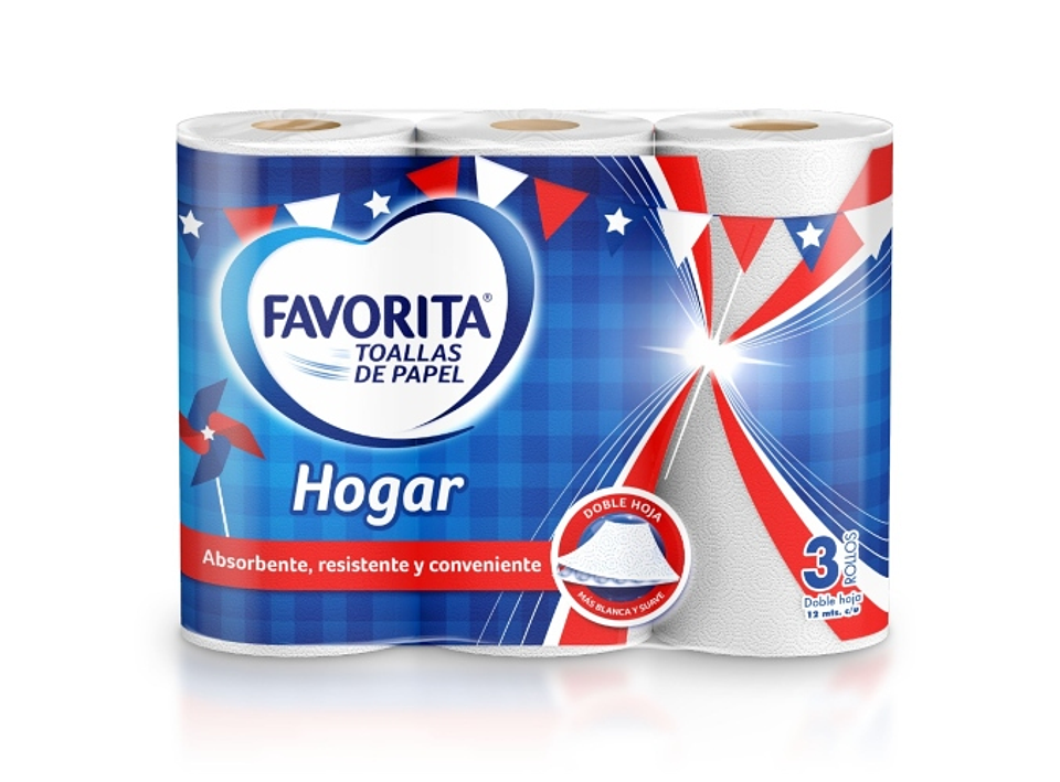 Toalla Fav. Hogar 1×3 Rollos 1