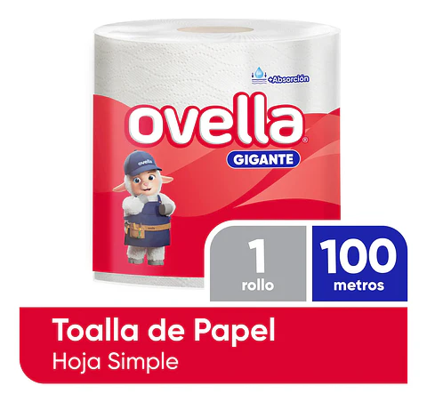 Toalla De Papel Ovella Gigante H/s 100 Mts