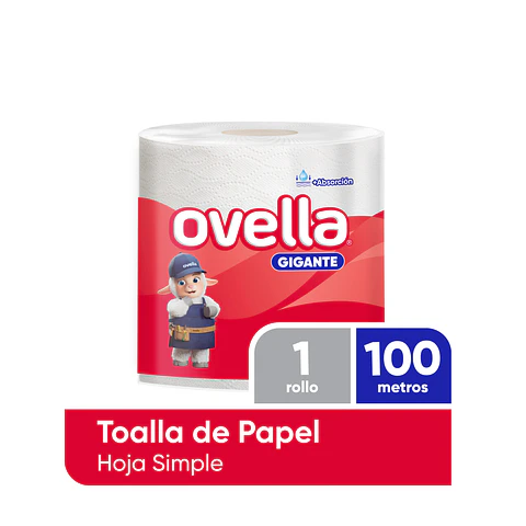 Toalla De Papel Ovella Gigante H/s 100 Mts
