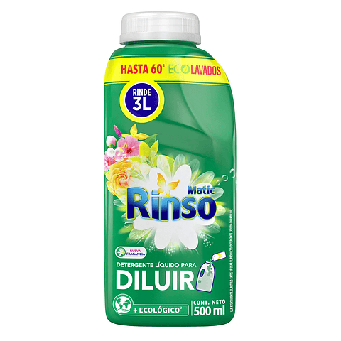Detergente Liquido Rinso Para Diluir 500Ml