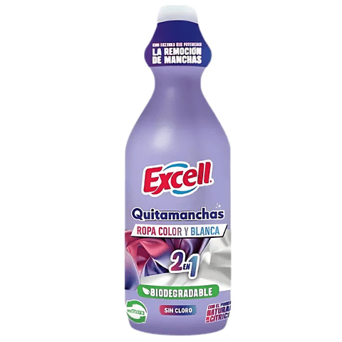 Pack 6 Quitamanchas Excell 2 En 1 Ropa Color Y Blanca 960 Ml