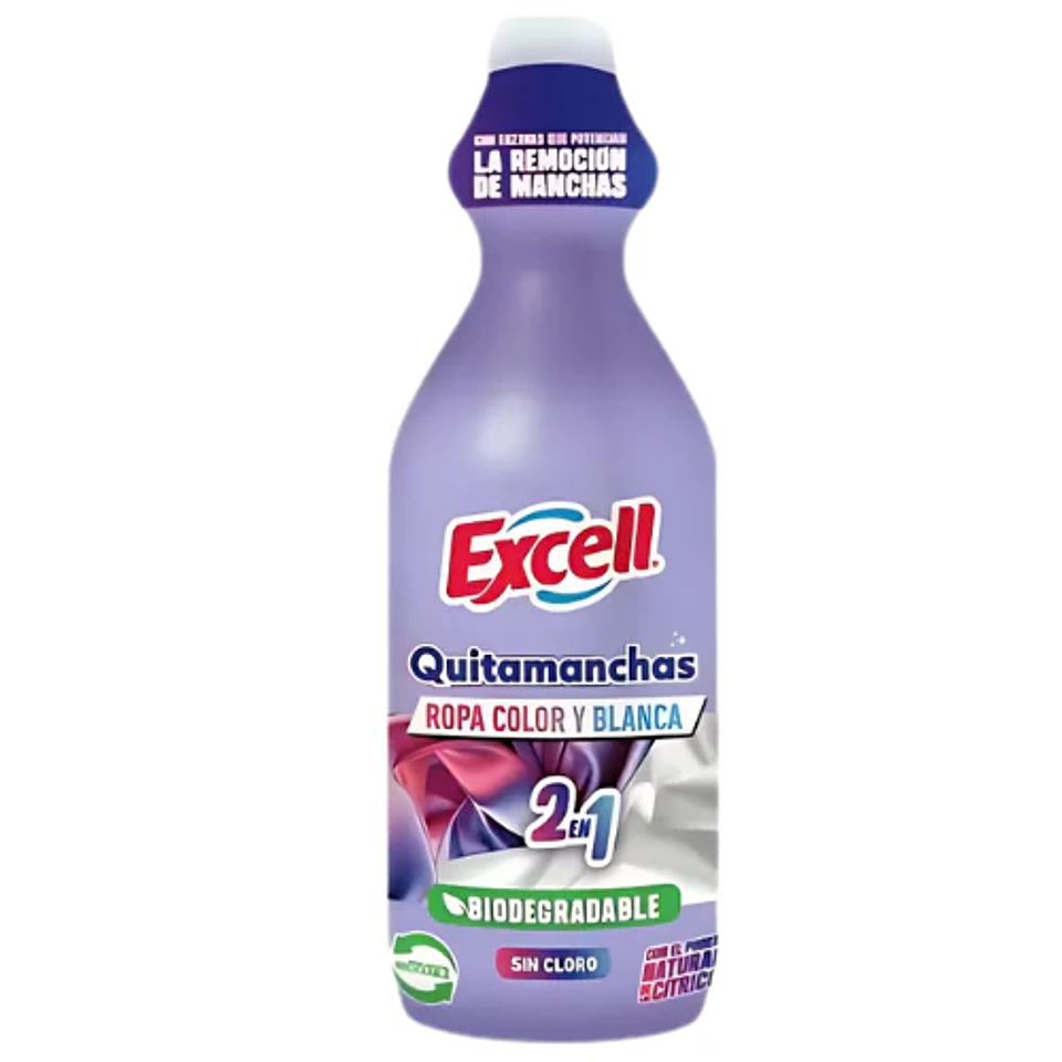 Pack 6 Quitamanchas Excell 2 En 1 Ropa Color Y Blanca 960 Ml 1