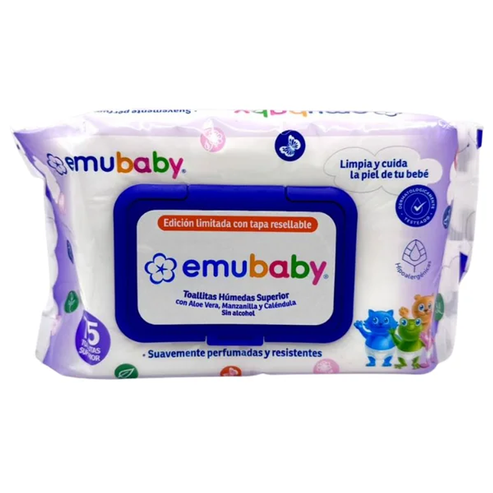 Toallitas Húmedas Emubaby Superior 75 Unid. 2