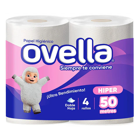 Papel Hig. Ovella Plus D/H 8×4 50 Mts