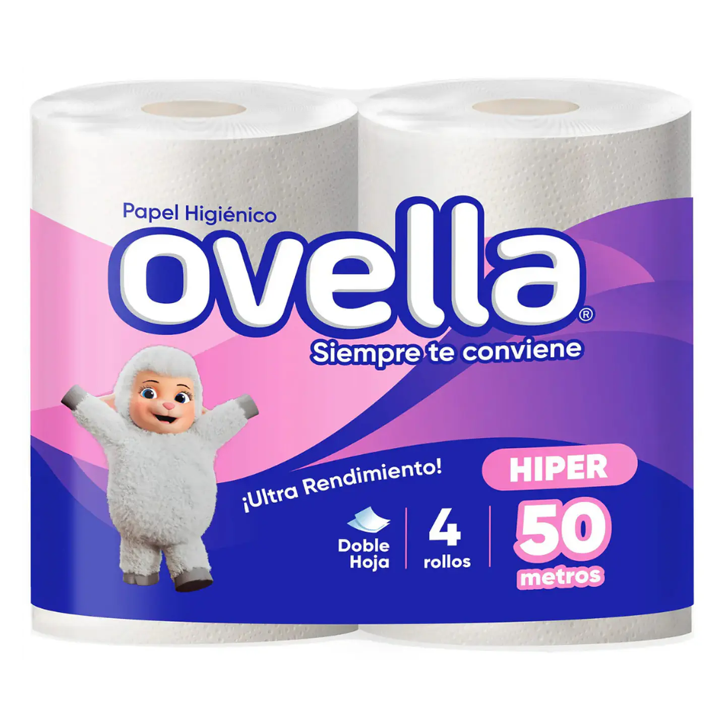 Papel Hig. Ovella Plus D/H 1×4 50 Mts 1