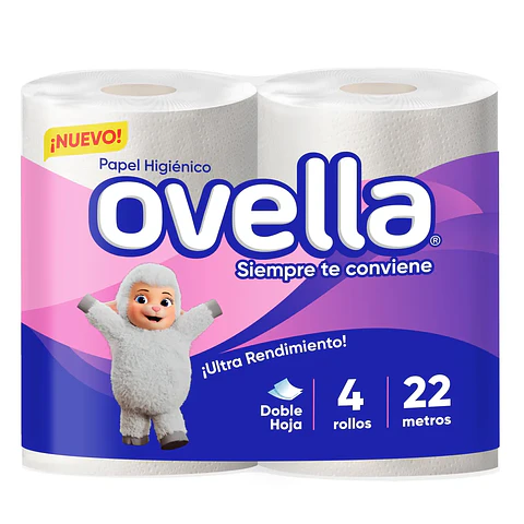 Papel Hig. Ovella D/H 12x4 22 Mts
