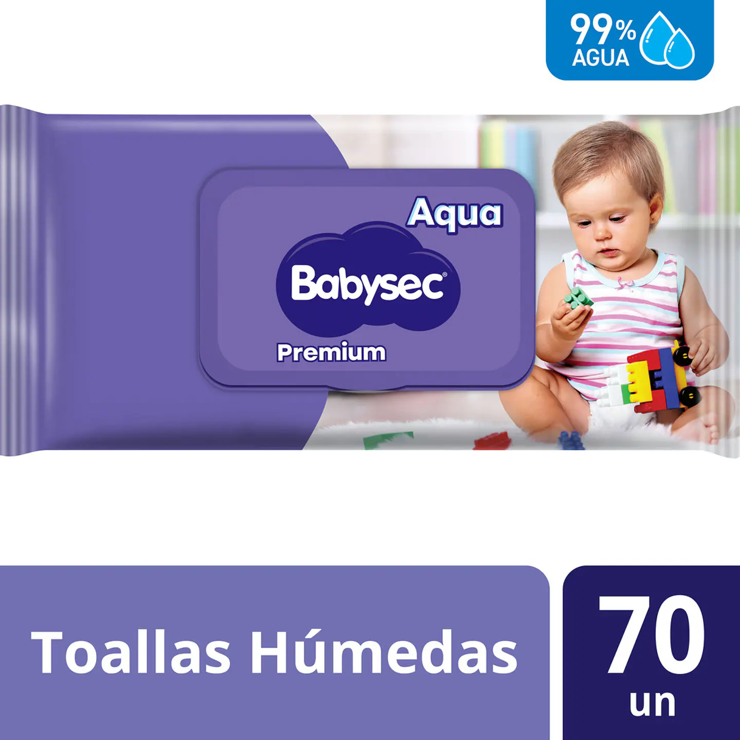 Toallitas Húmedas Babysec Premium De 70 Un 1