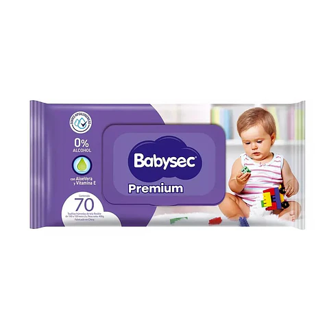 Toallitas Húmedas Babysec Premium De 70 Un