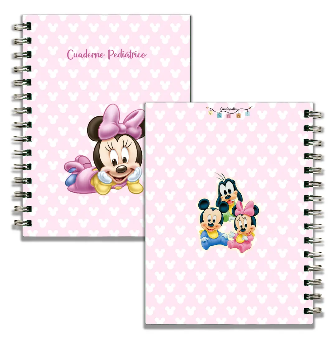 Cuaderno Book Artel Minnie Gold Rose 120 Hojas