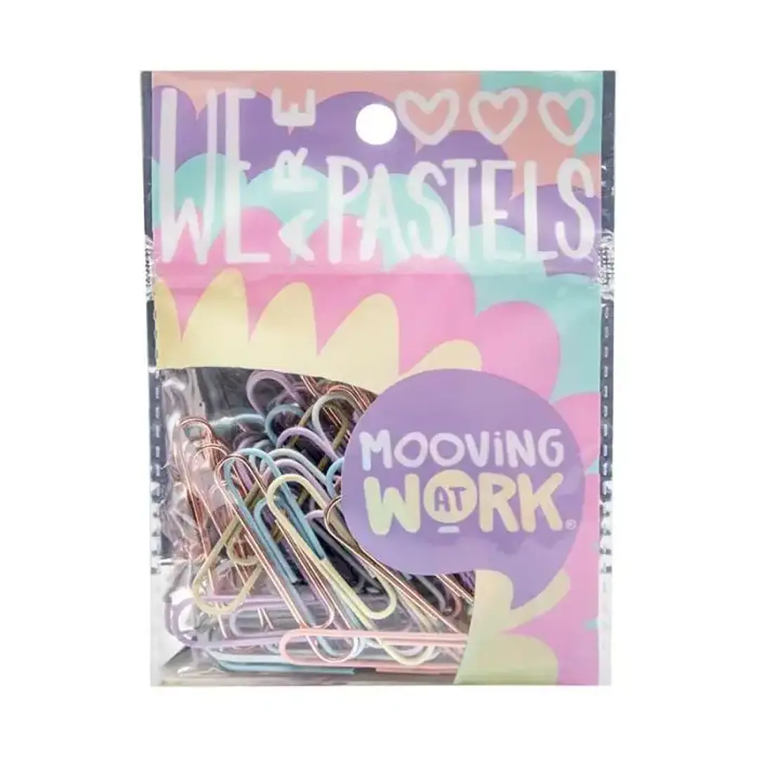 Clips grandes color pastel 25 unidades 1