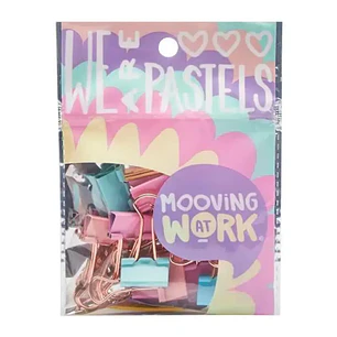 Clips apretadores color pastel 12 unidades