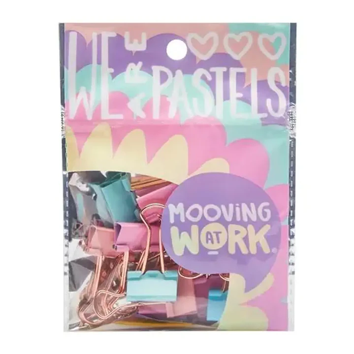 Clips apretadores color pastel 12 unidades 1