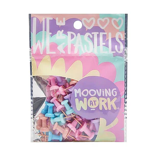 Push pins color pastel 50 unidades