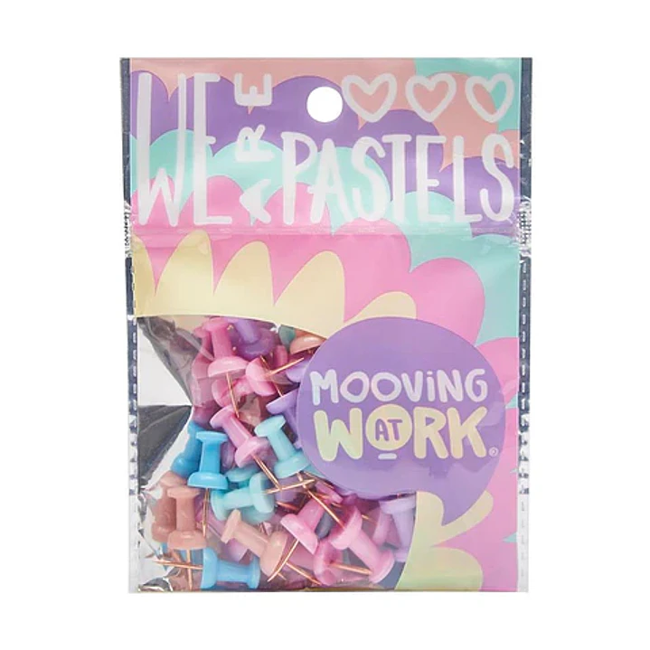 Push pins color pastel 50 unidades 1