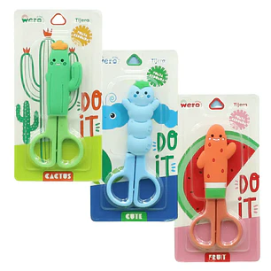 Tijera con capuchón y punta redonda