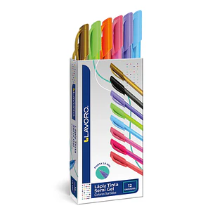 Lápiz tinta semi gel 12 unidades