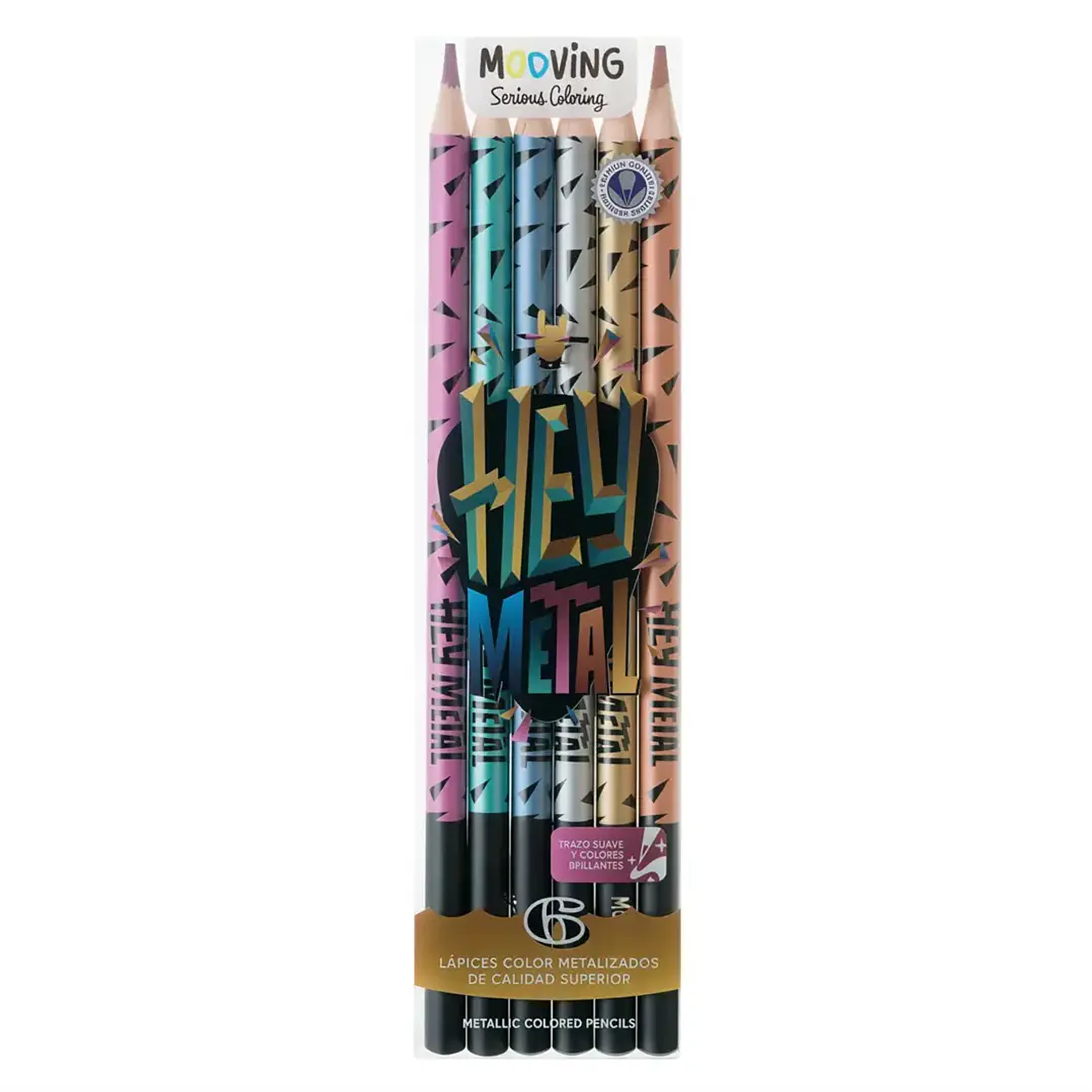 Lápices 6 colores metalizados premium 1