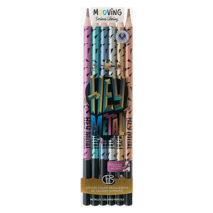 Lápices 6 colores metalizados premium 1