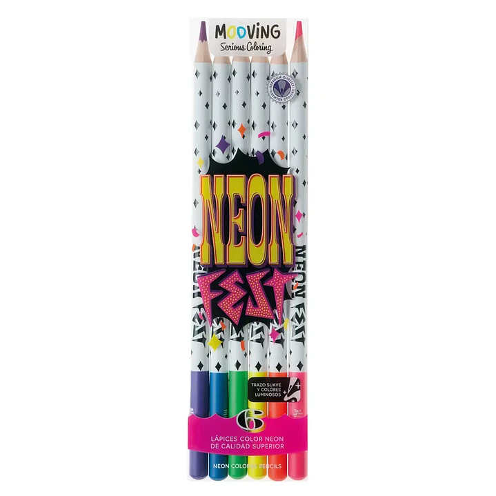 Lápices 6 colores neón premium 1