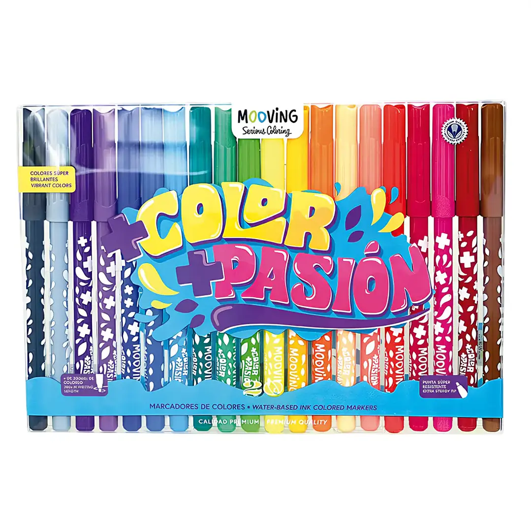 Estuche 20 marcadores de colores lavables 1