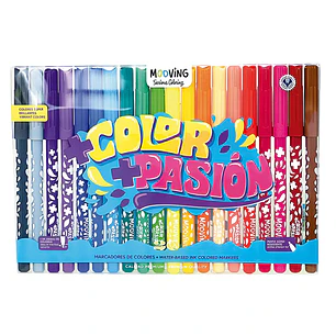 Estuche 20 marcadores de colores lavables