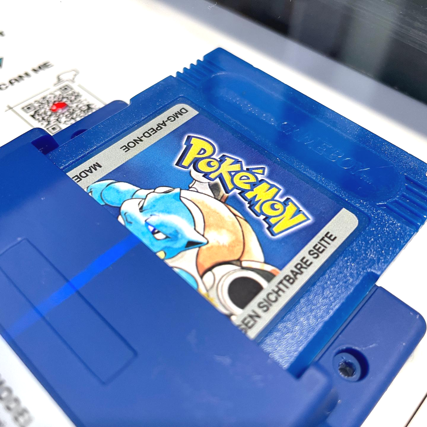 Cuadro Game Boy Edición Pocket Pokémon Blue Qr  5