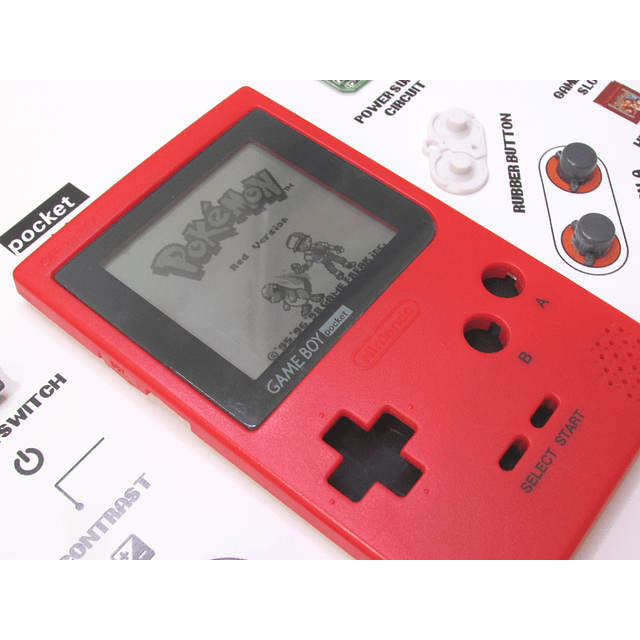 Cuadro Game Boy Pocket Edición Pokémon Red Qr