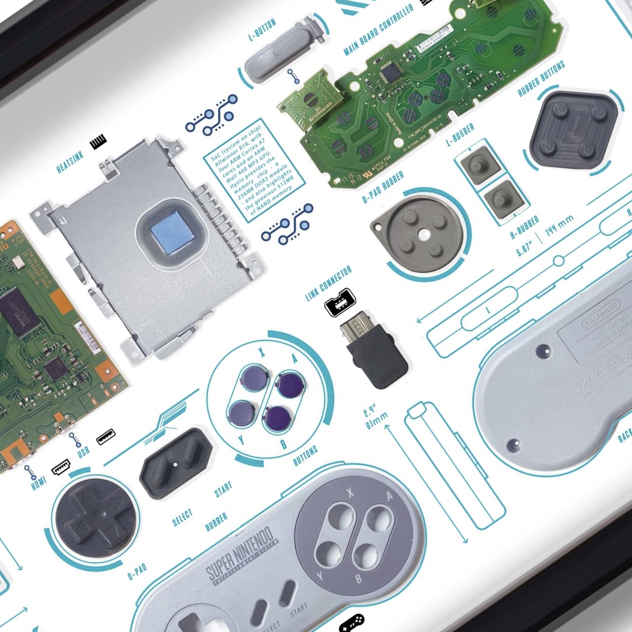 Cuadro Super Nes mini + Snes controller 5