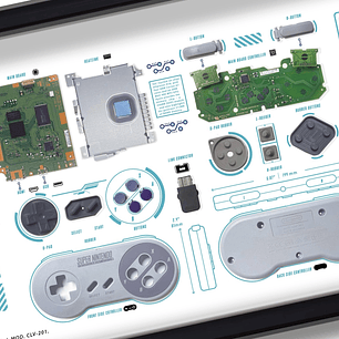 Cuadro Super Nes mini + Snes controller