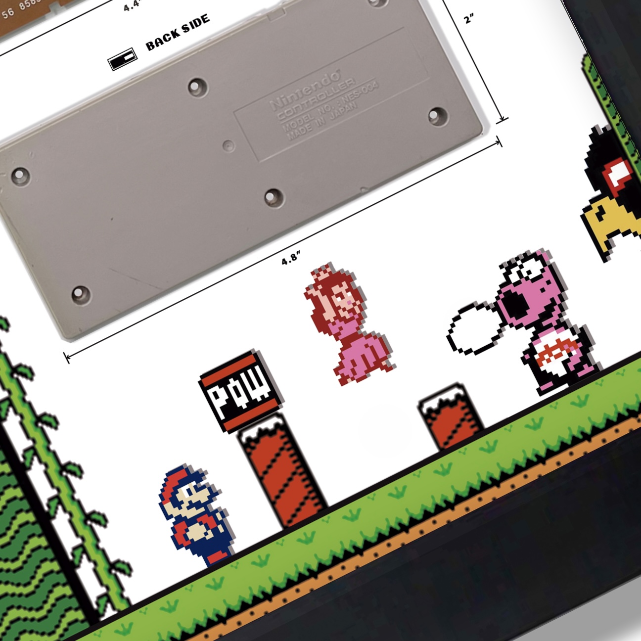 Cuadro Control Nintendo Version Super Mario Bros 2  Qr 6