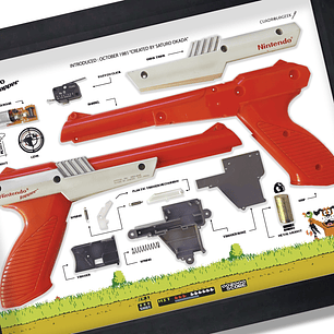 Cuadro Pistola Zapper Nintendo Nes Qr