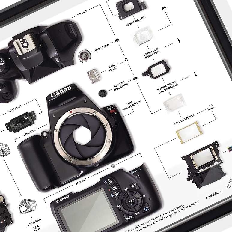 Formato Estándar Cámara Fotográfica  EOS Rebel t3 5