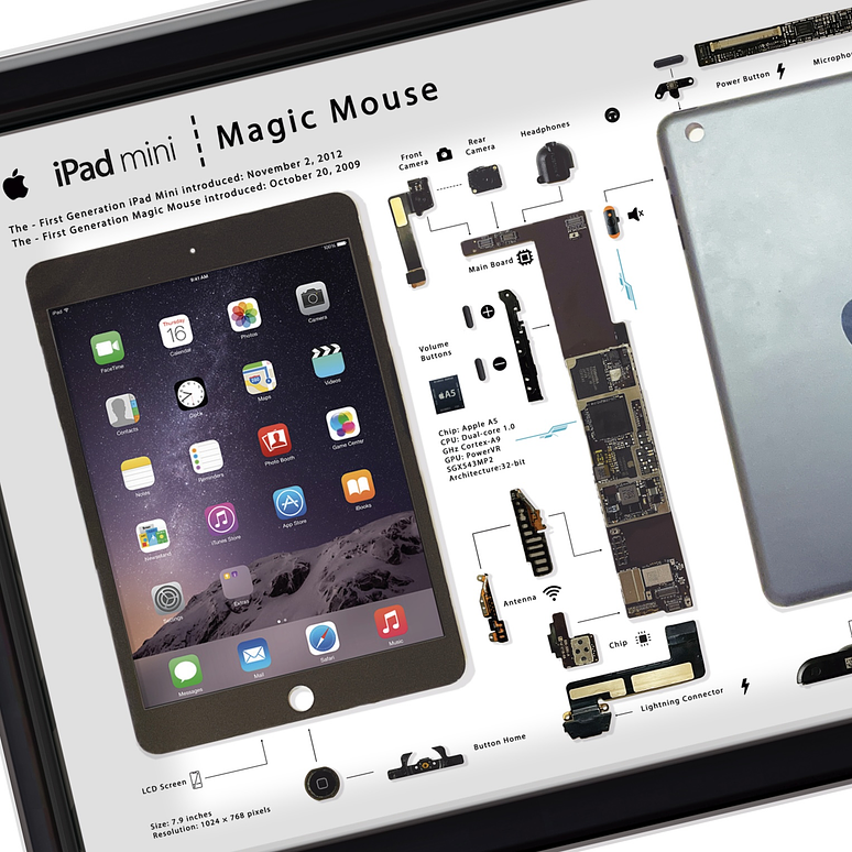 Formato Medio Apple Ipad + Magic Mouse 4