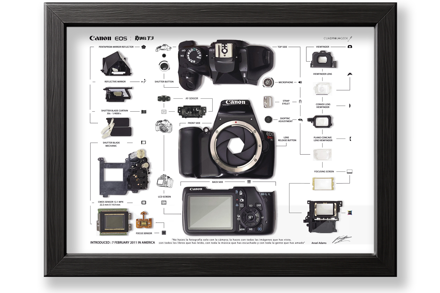 Standard Format Canon EOS Rebel t3 Camera 1