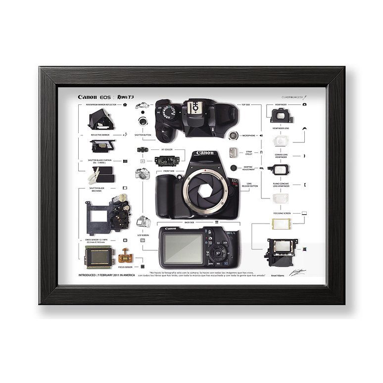 Formato Estándar Cámara Fotográfica  EOS Rebel t3 1
