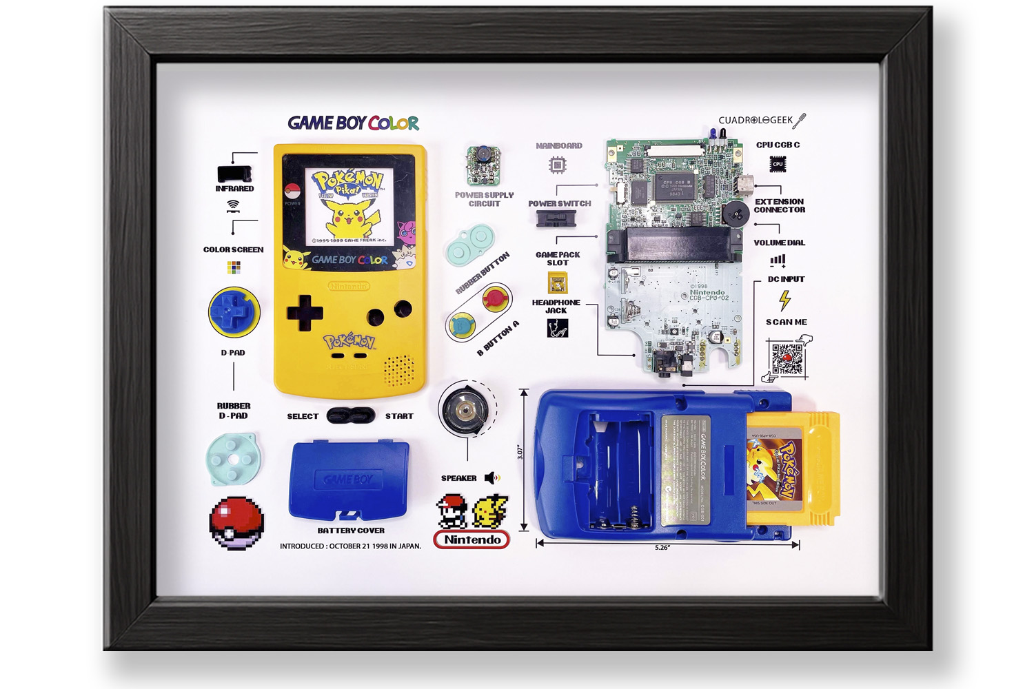 Standard Format Game Boy Color Pokémon Yellow Edition QR 1